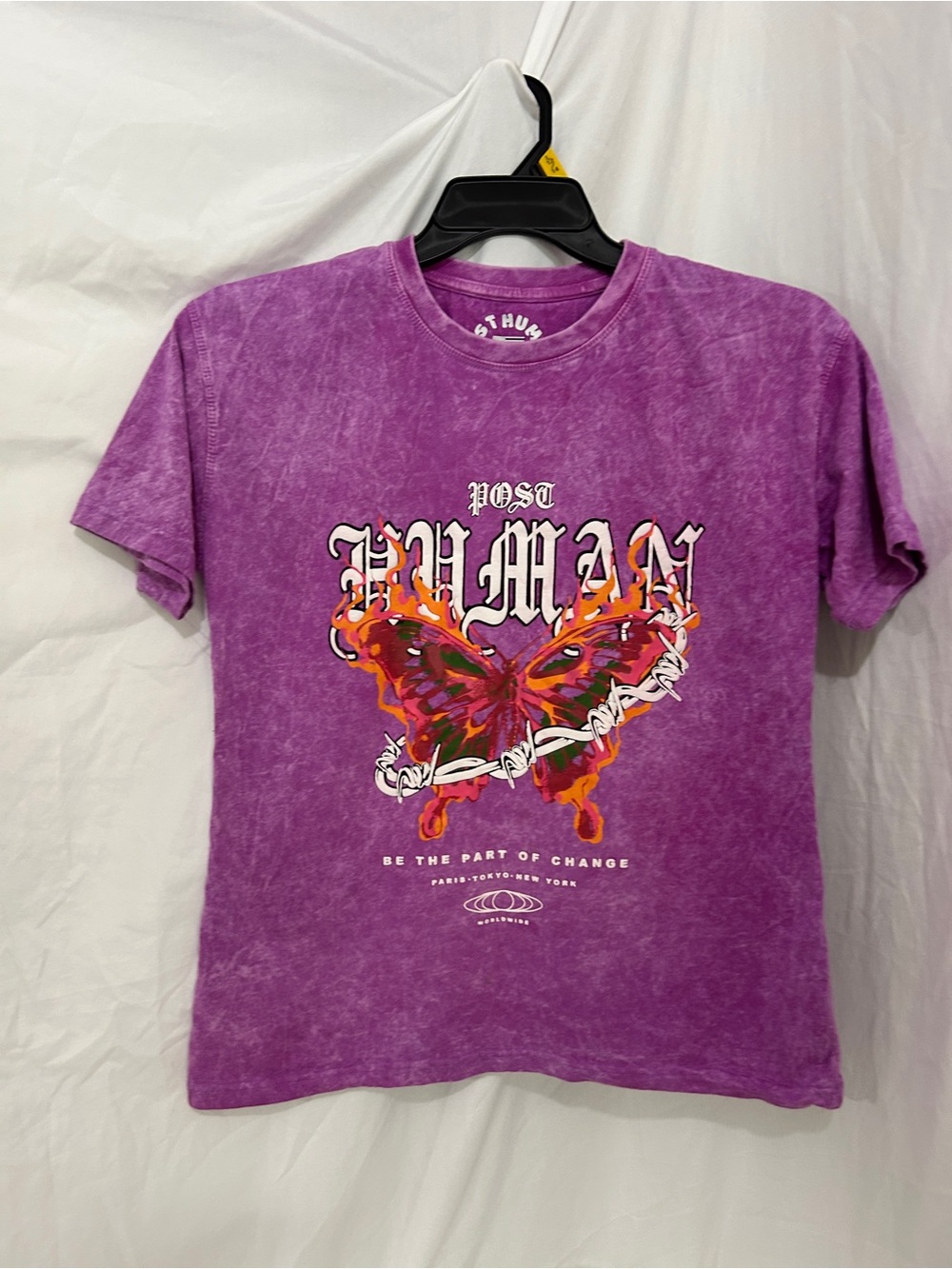 Human By Raw Acid Wash Graphic Tee (Medium)